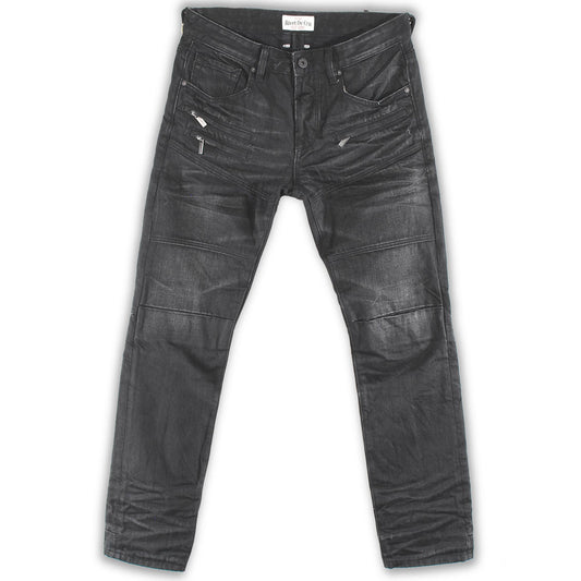 Rivet De Cru Senica Rock Wash Moto Tapered Jeans