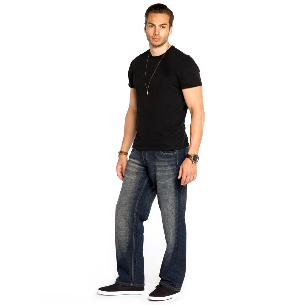 Royal Blue 8207 Men's Relaxed Loose Fit Jeans Blue Ink