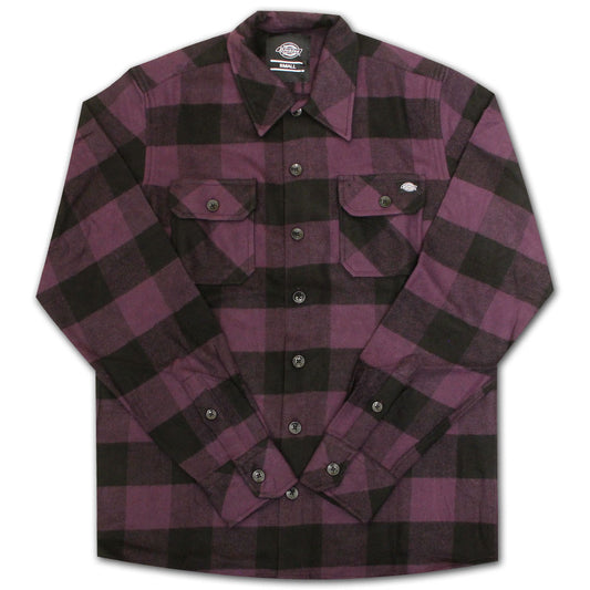 Dickies Sacramento Long Sleeve Flannel Shirt Plum