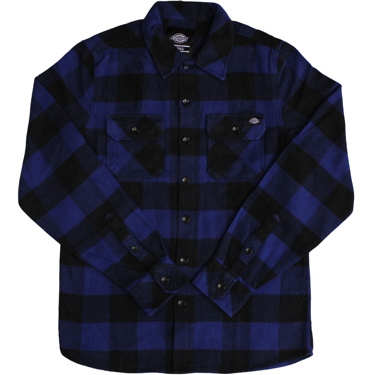 Dickies Sacramento Long Sleeve Flannel Shirt Evening Blue