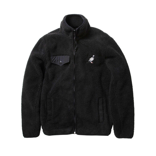 Staple Pigeon Sherpa Zip Jacket Black