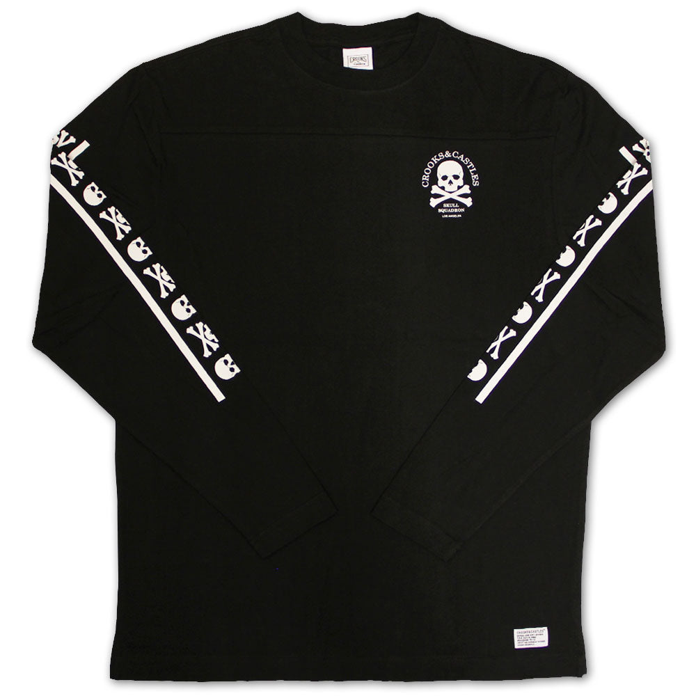 Crooks & Castles Skull Squadron Long Sleeve T-shirt Black