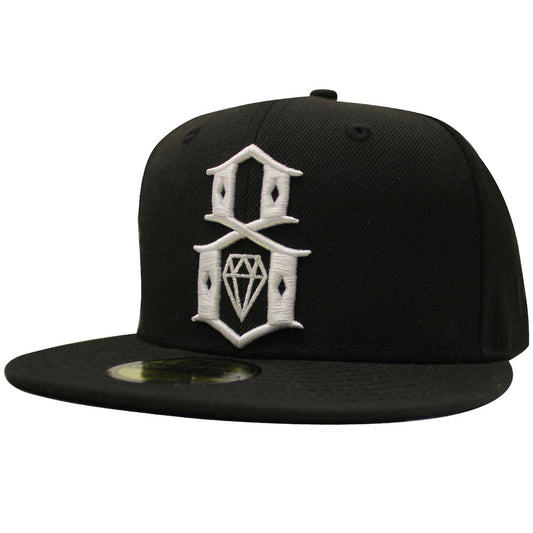 REBEL8 Standard Issue Logo New Era Fitted Baseball Cap Black