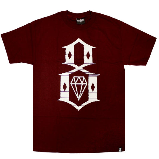 Rebel8 Static 8 Men's T-shirt Burgundy