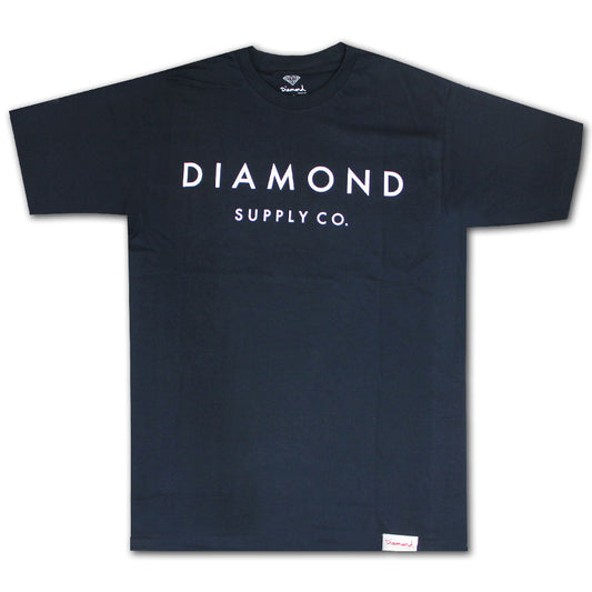 Diamond Supply Co Stone Cut Premium Cotton T-shirt Navy