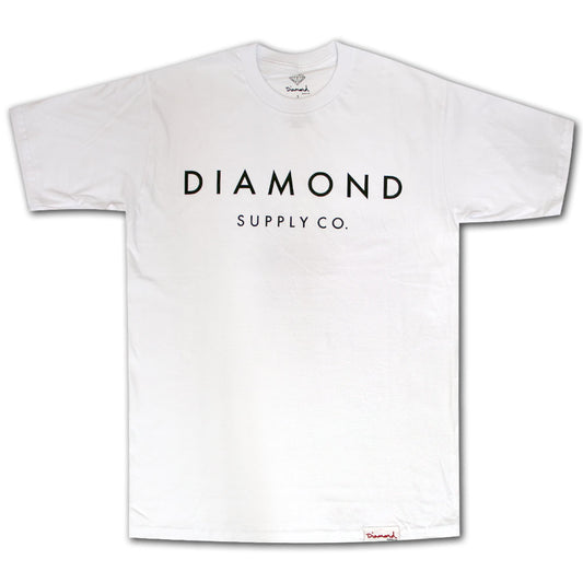 Diamond Supply Co Stone Cut Premium Cotton T-shirt White