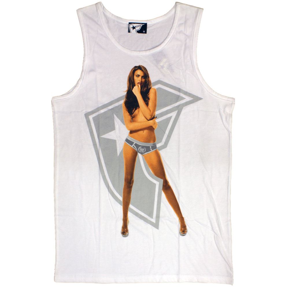 Famous Stars and Straps Tease Tank Top White