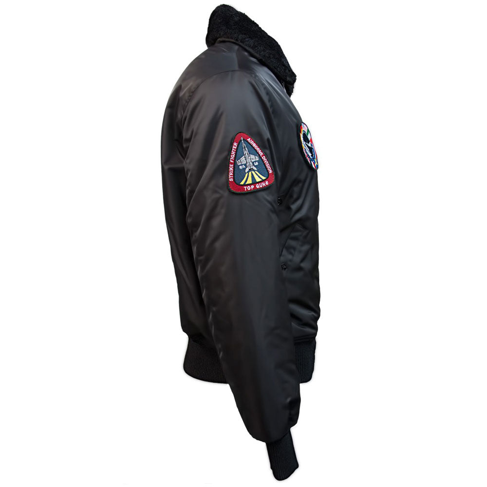 Top Gun B 15 Nylon Bomber Jacket with Removable Patches