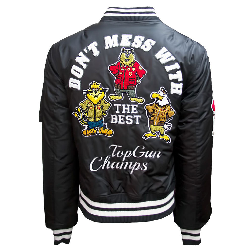 Top Gun Champs Bomber Jacket Black