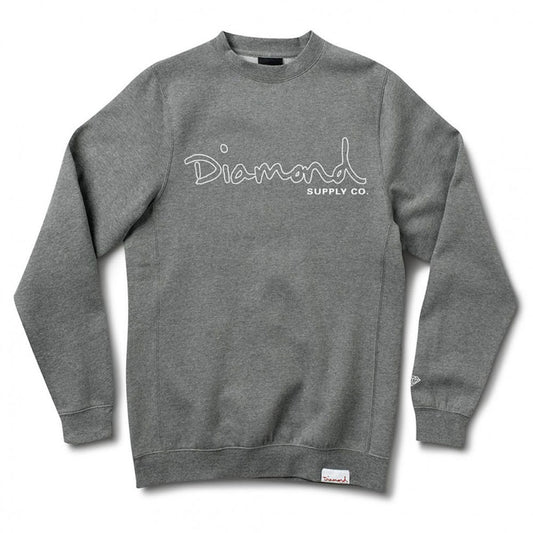 Diamond Supply Co OG Script Trace Sweatshirt Charcoal