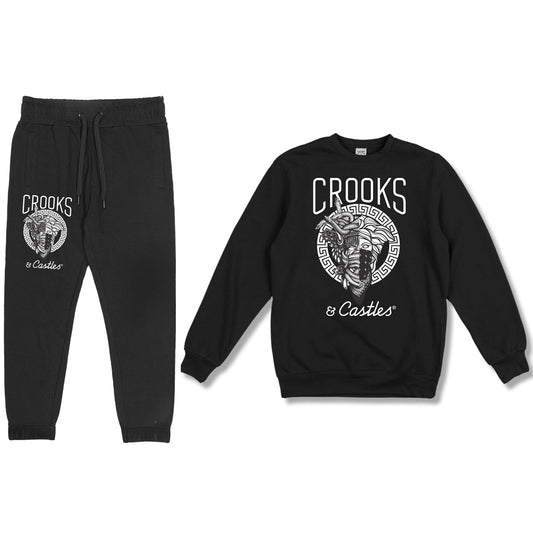 Crooks & Castles Two Face Tracksuit Black