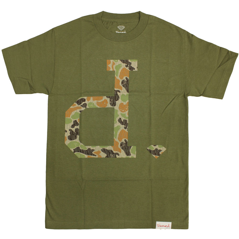 Diamond Supply Co Un Polo Rain Camo T-shirt Green