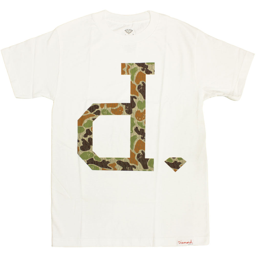 Diamond Supply Co Un Polo Rain Camo T-shirt White