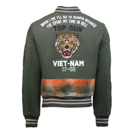 Top Gun Vietnam Canvas Bomber Jacket Olive