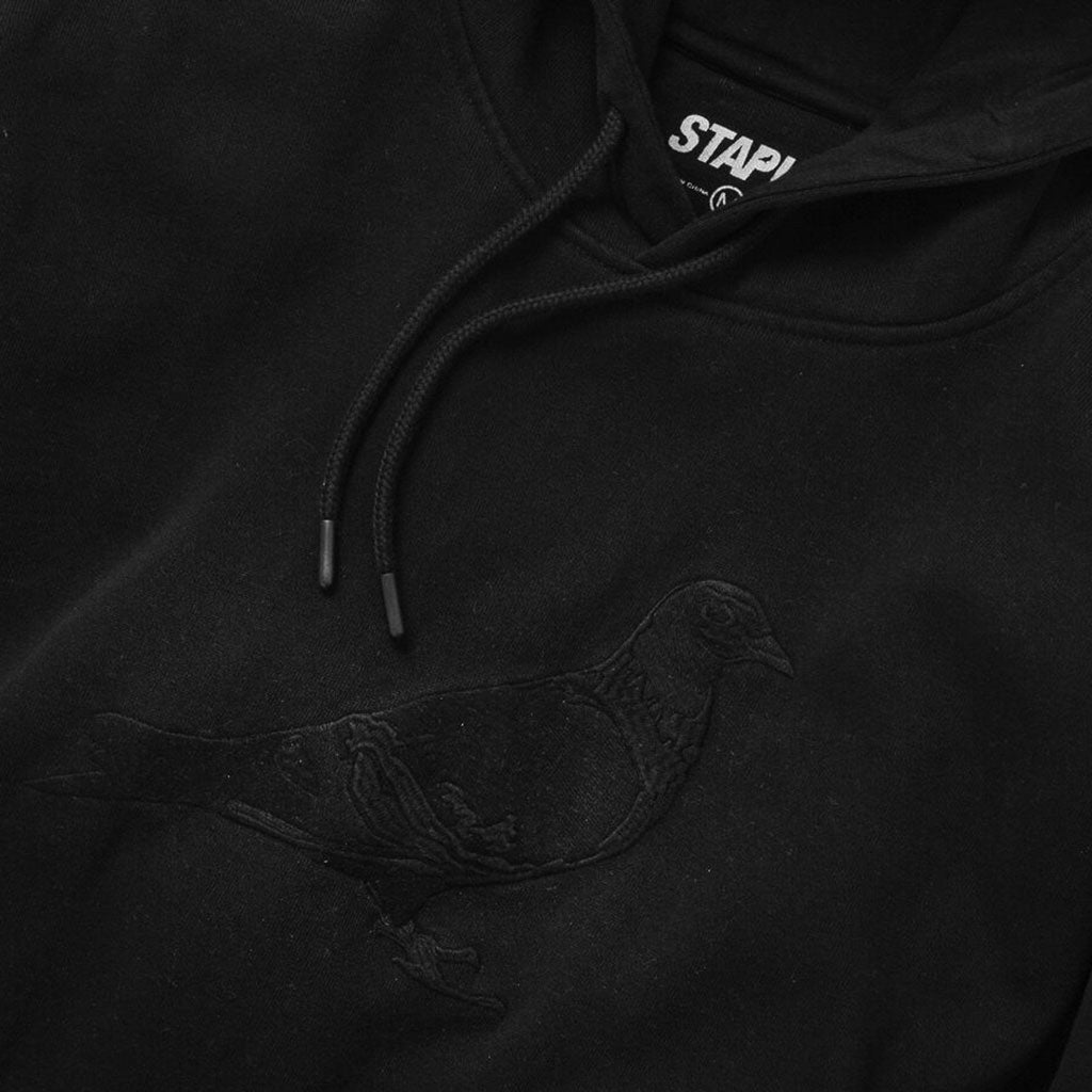 Staple Pigeon Garment Wash Hoodie Black