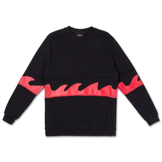 Pink Dolphin Waves Sweatshirt Black