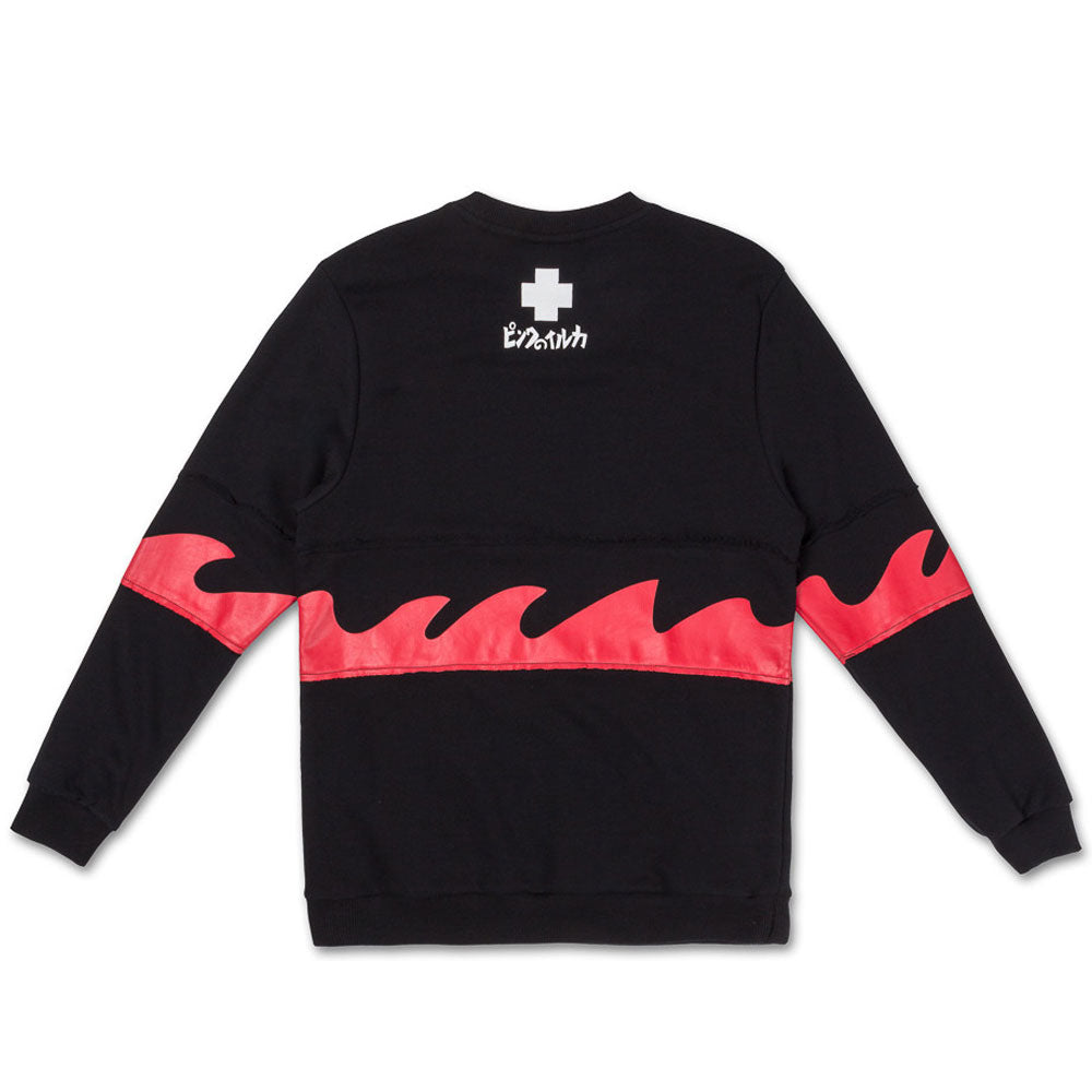 Pink Dolphin Waves Sweatshirt Black