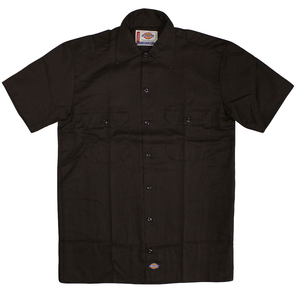 Dickies 1574 Short Sleeve Work Shirt Dark Brown