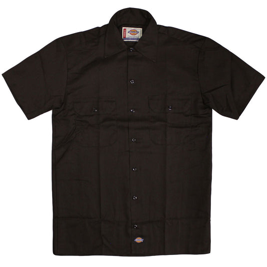 Dickies 1574 Short Sleeve Work Shirt Dark Brown