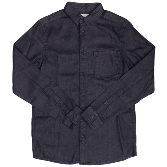 Wesc Eric Denim Long Sleeve Shirt Fine Indigo Blue