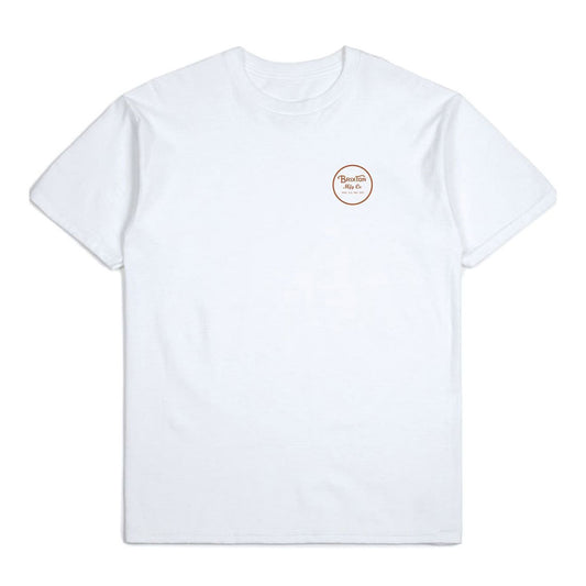 Brixton Wheeler II T-Shirt White Bronze