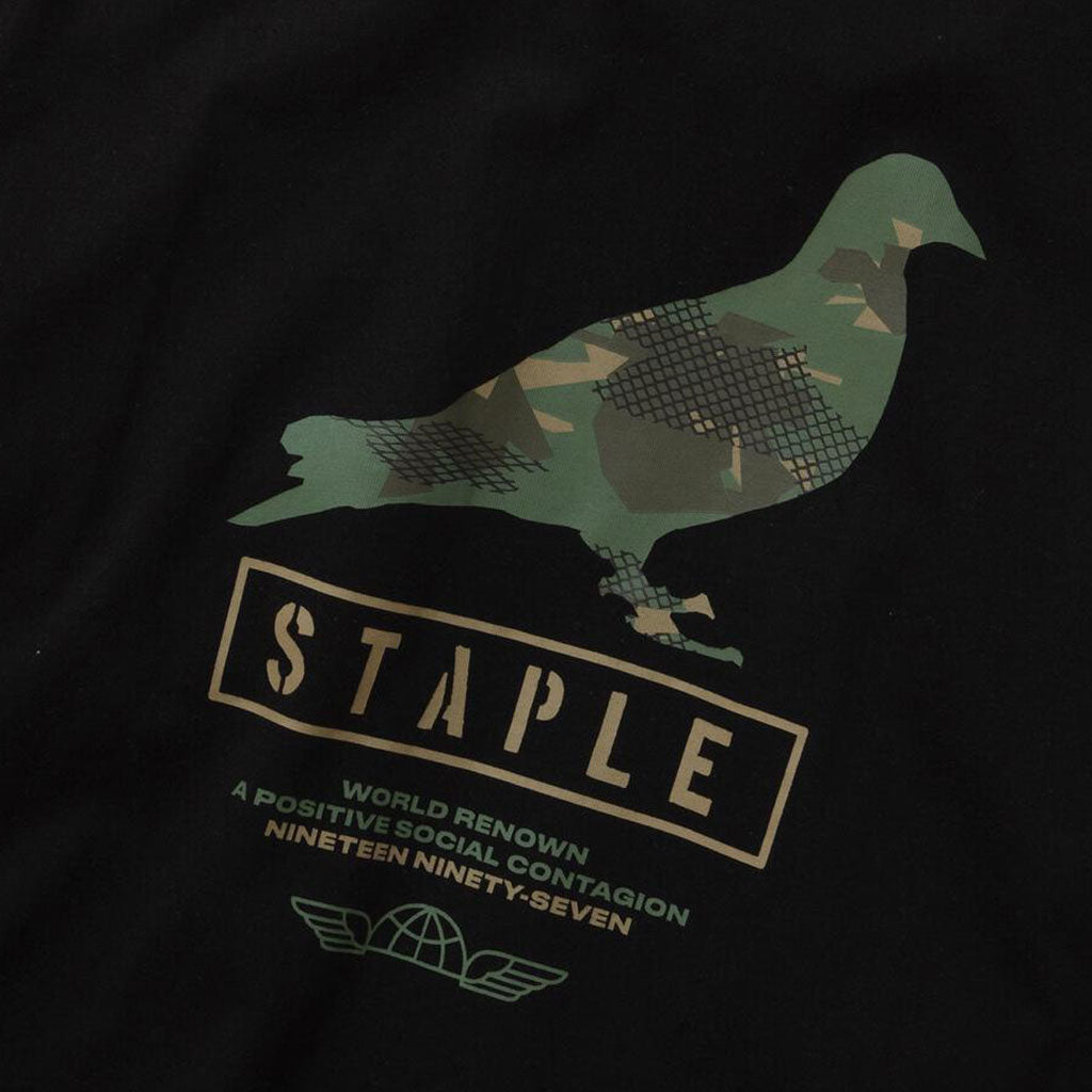 Staple Pigeon Wire Camo Pigeon T-Shirt Black