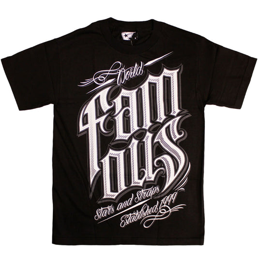 Famous Stars and Straps World Classic T-shirt Black White