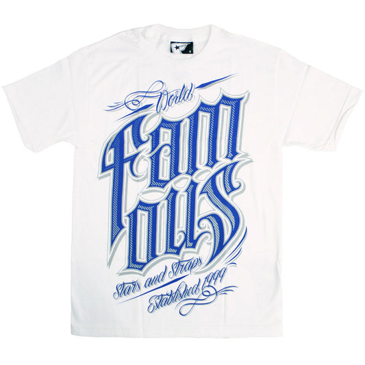 Famous Stars and Straps World Classic T-shirt White Navy