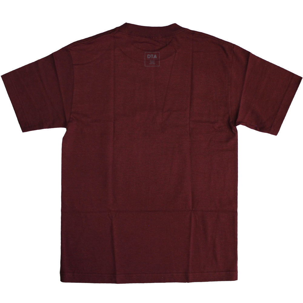 DTA New World Lines T-Shirt Burgundy Grey